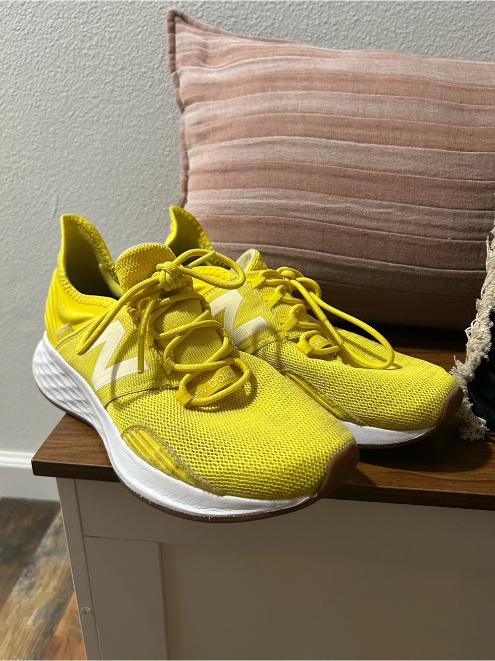 New Balance Women's Bright Yellow Athletic Running Shoes